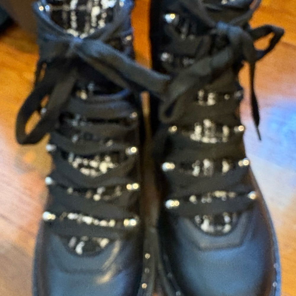 Studded army boots. Worn twice.